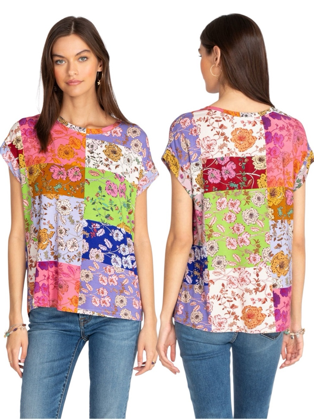 Johnny Was Cosmo Relaxed Tee Sz XL Like New